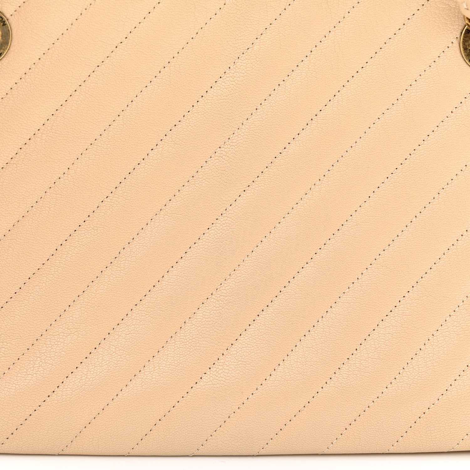 Chanel Shiny Goatskin Diagonal Quilted Camera Bag Beige 13 of 14