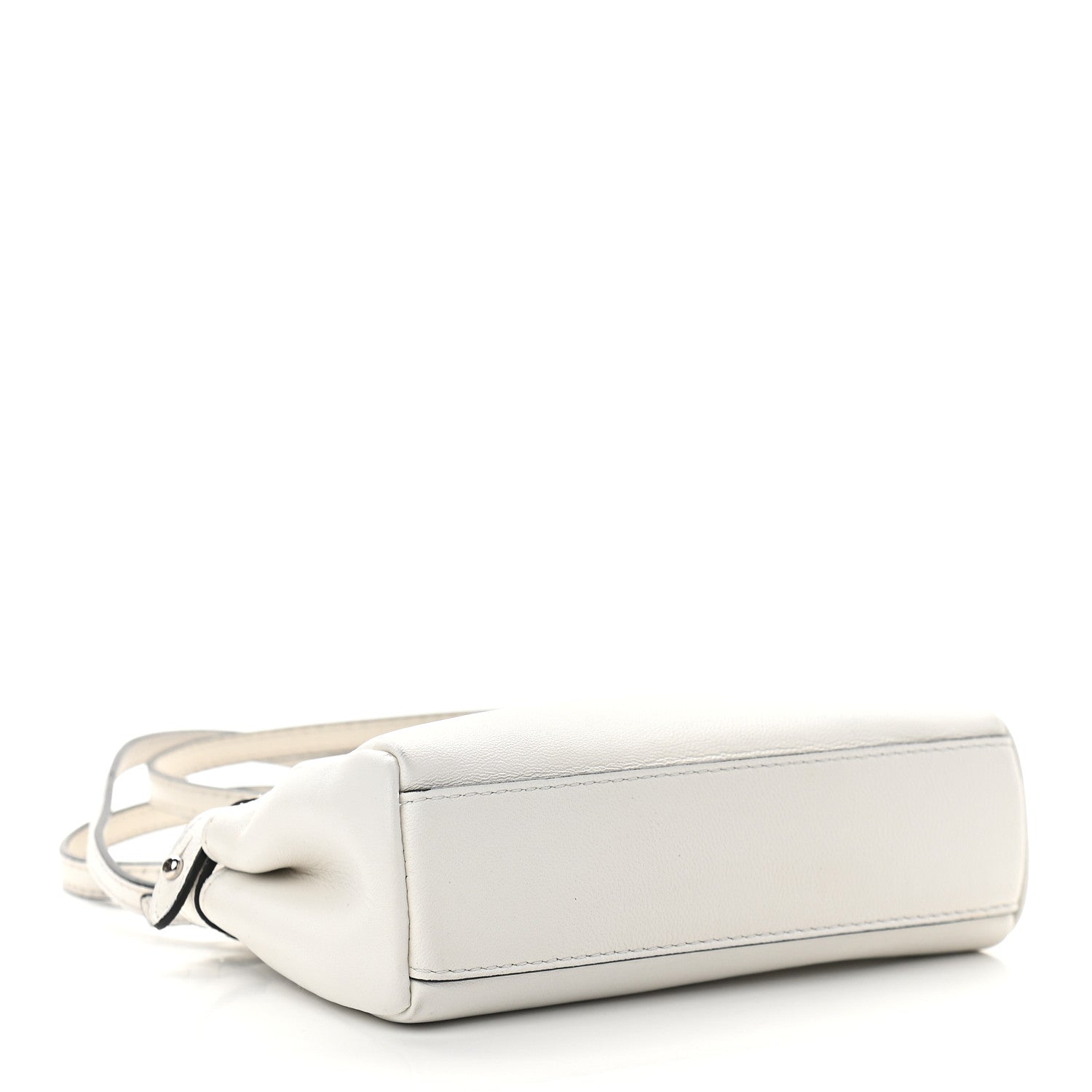 Fendi Shiny Nappa Micro Peekaboo Iconic Satchel White 4 of 11