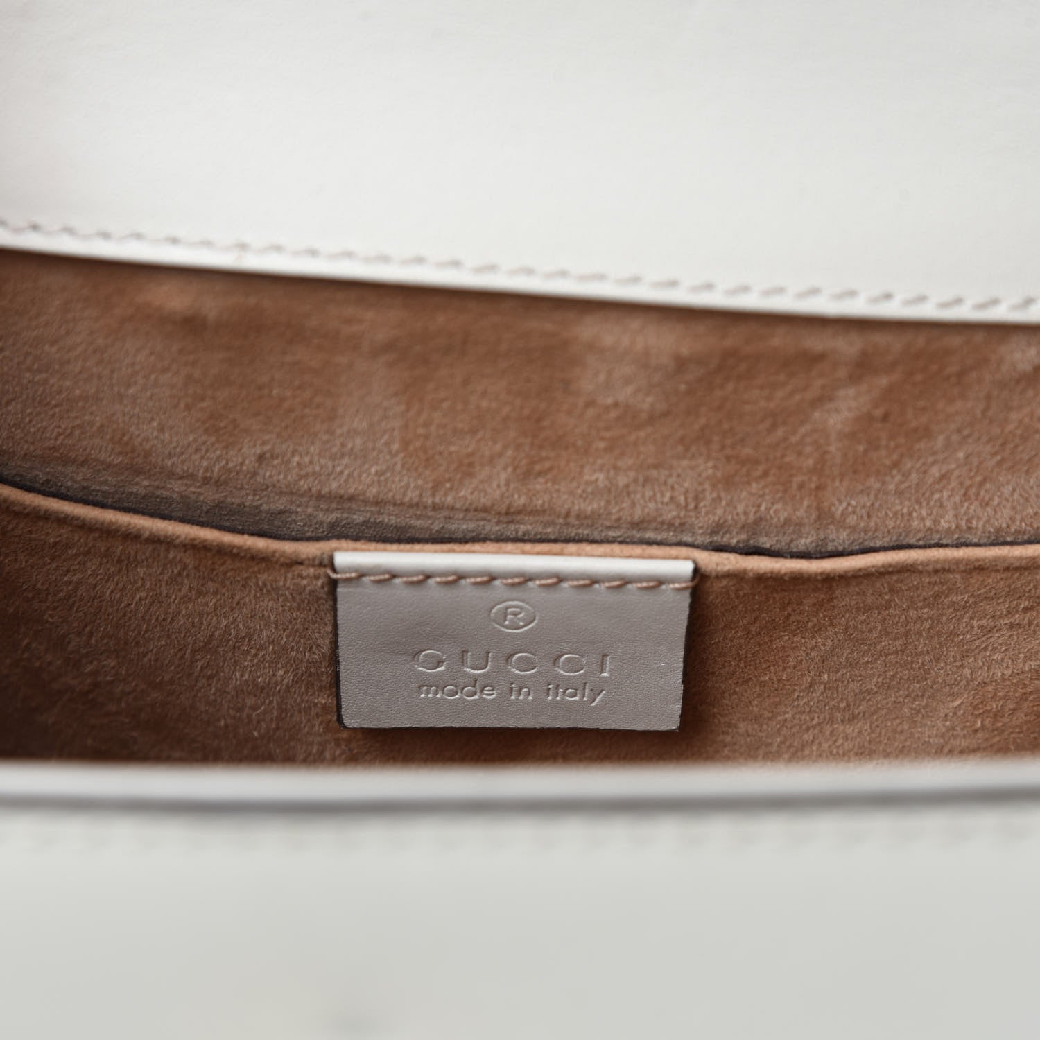 Gucci Calfskin Mini Sylvie Top Handle Bag White 13 of 15