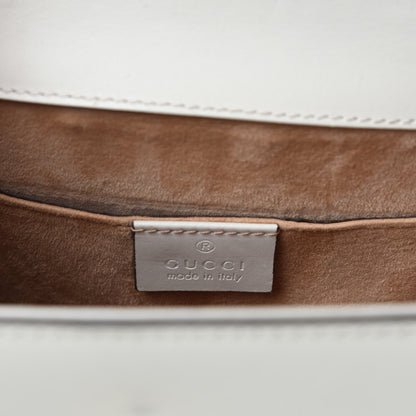Gucci Calfskin Mini Sylvie Top Handle Bag White 13 of 15
