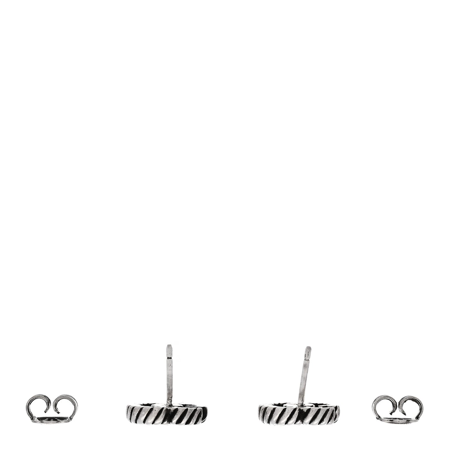 Sterling Silver Torchon Double G Earrings