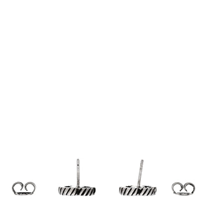Gucci Sterling Silver Torchon Double G Earrings 3 of 4
