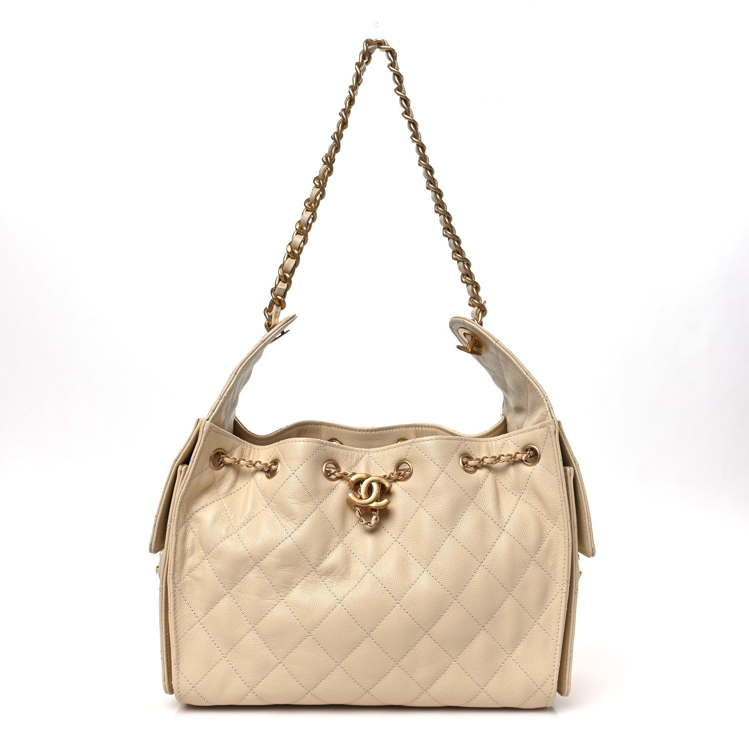 Chanel Caviar Quilted Small Chanel 25 Handbag Beige 1 of 10