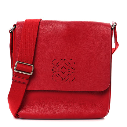 Loewe Soft Grained Calfskin Anagram Messenger Bag Red 1 of 12