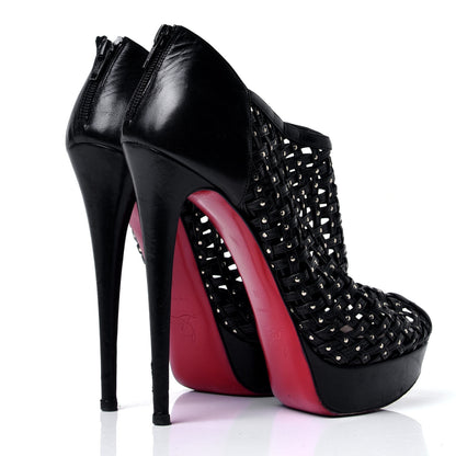 Christian Louboutin Kid Kasha 150 Booties 41 Black Silver 4 of 8
