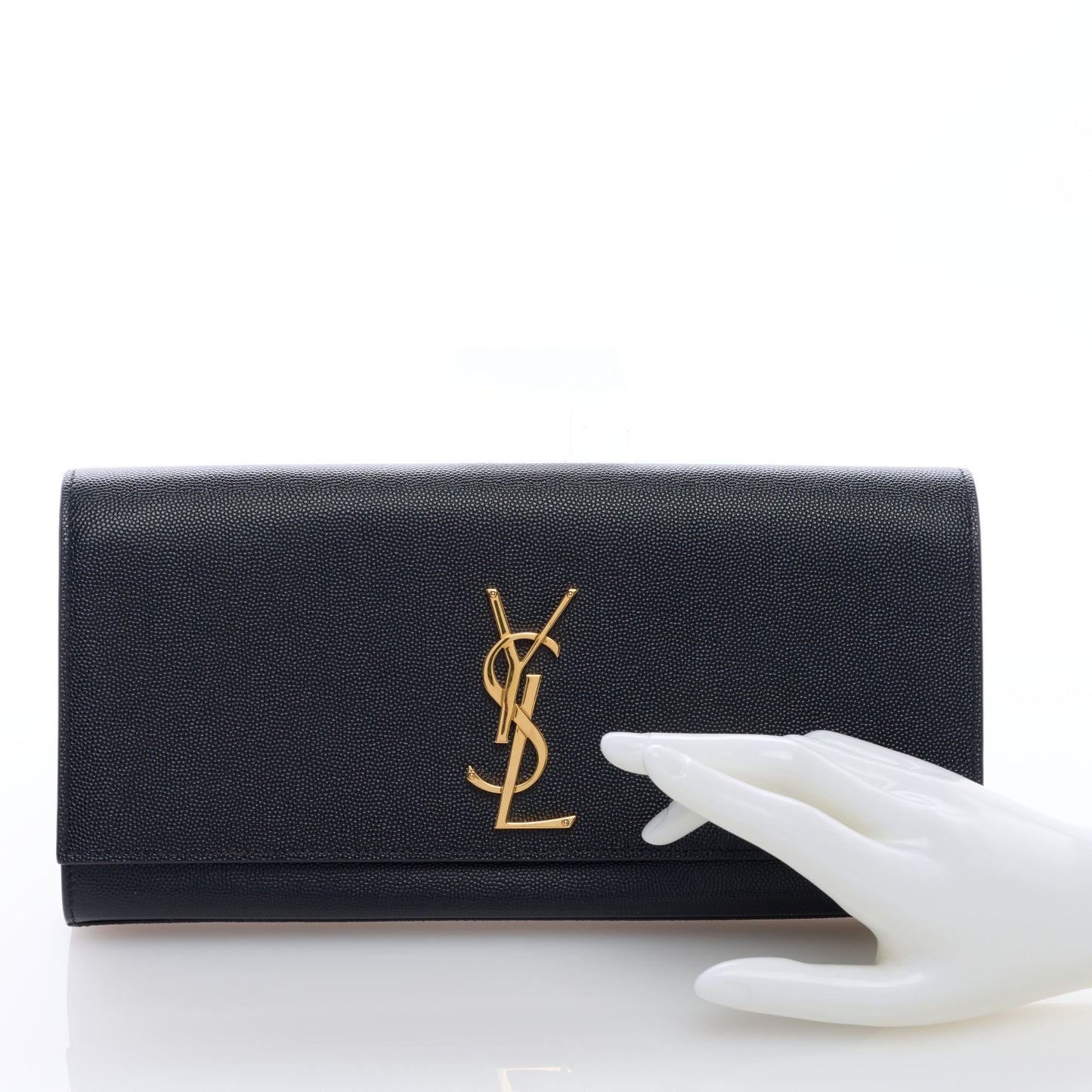 Grain De Poudre Monogram Cassandre Clutch Black