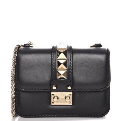 Valentino Garavani Vitello Mini Glam Lock Rockstud Flap Black 1 of 7