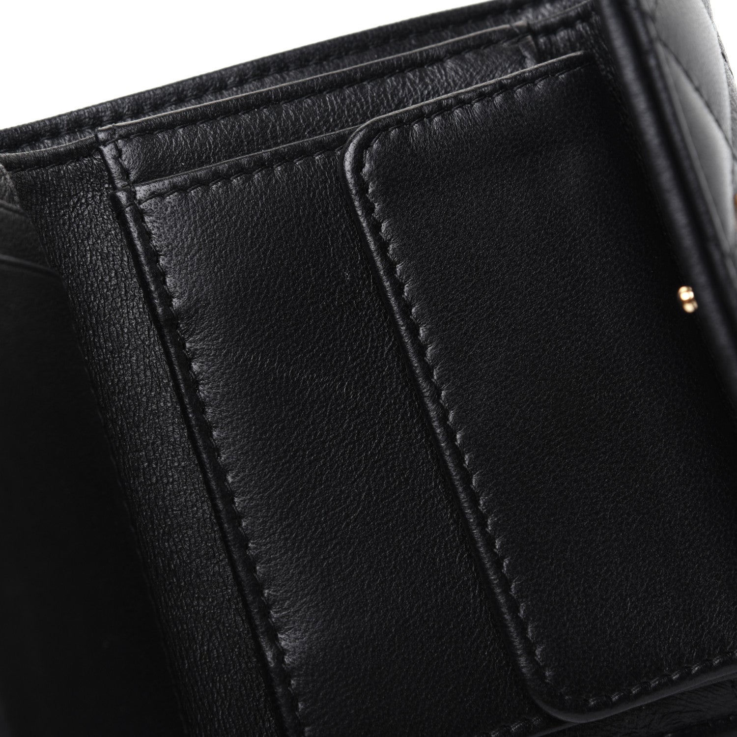 Chanel Lambskin Quilted Small Compact Wallet Black 11 of 13