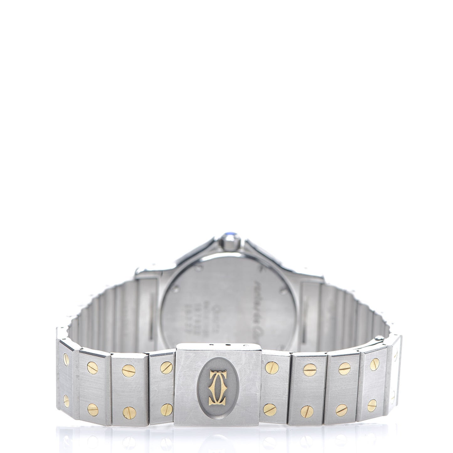 Stainless Steel 18K Yellow Gold 29mm Santos Octagon Quartz Watch