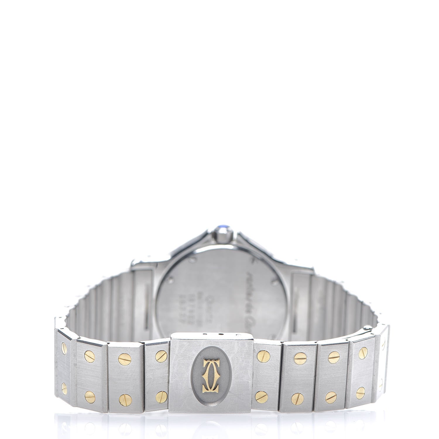 Cartier Stainless Steel 18K Yellow Gold 29mm Santos Octagon Quartz Watch 3 of 5