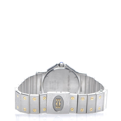 Cartier Stainless Steel 18K Yellow Gold 29mm Santos Octagon Quartz Watch 3 of 5