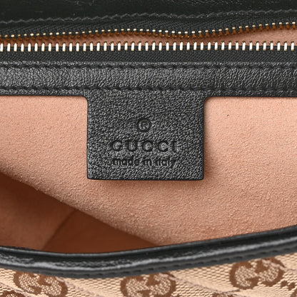 Gucci Monogram Matelasse Diagonal Small GG Marmont Shoulder Bag Beige Black 6 of 15