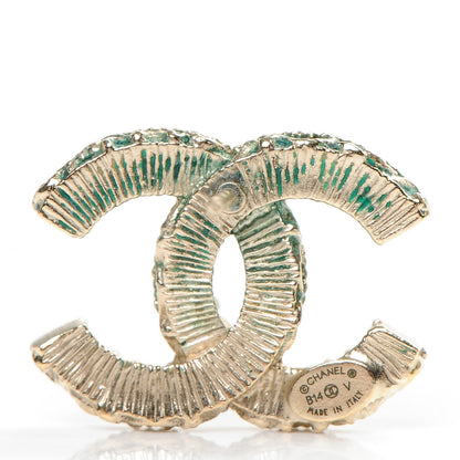 Chanel Enamel CC Baroque Earrings Black Gold 5 of 6