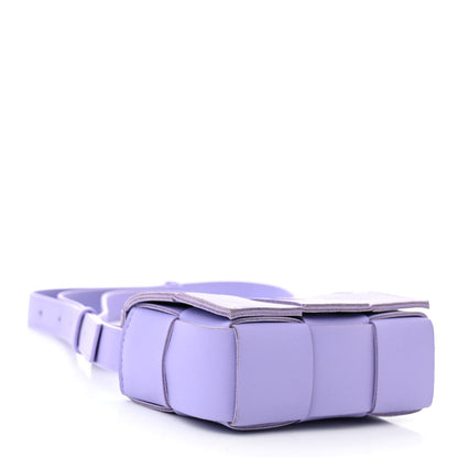 Bottega Veneta Lambskin Maxi Intrecciato Extra Mini Cassette Crossbody Bag Wisteria 4 of 11