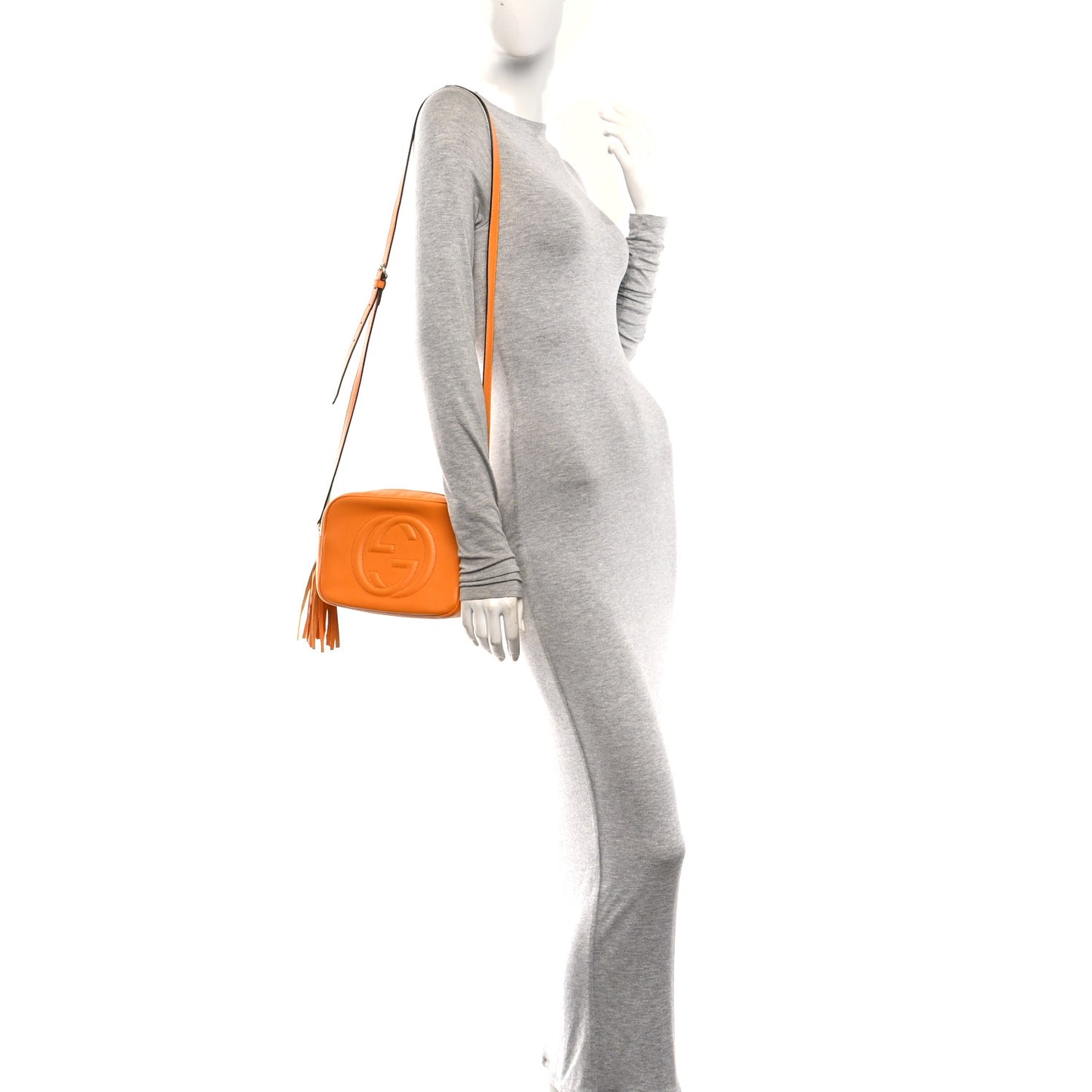 Pebbled Calfskin Small Soho Disco Bag Curcuma