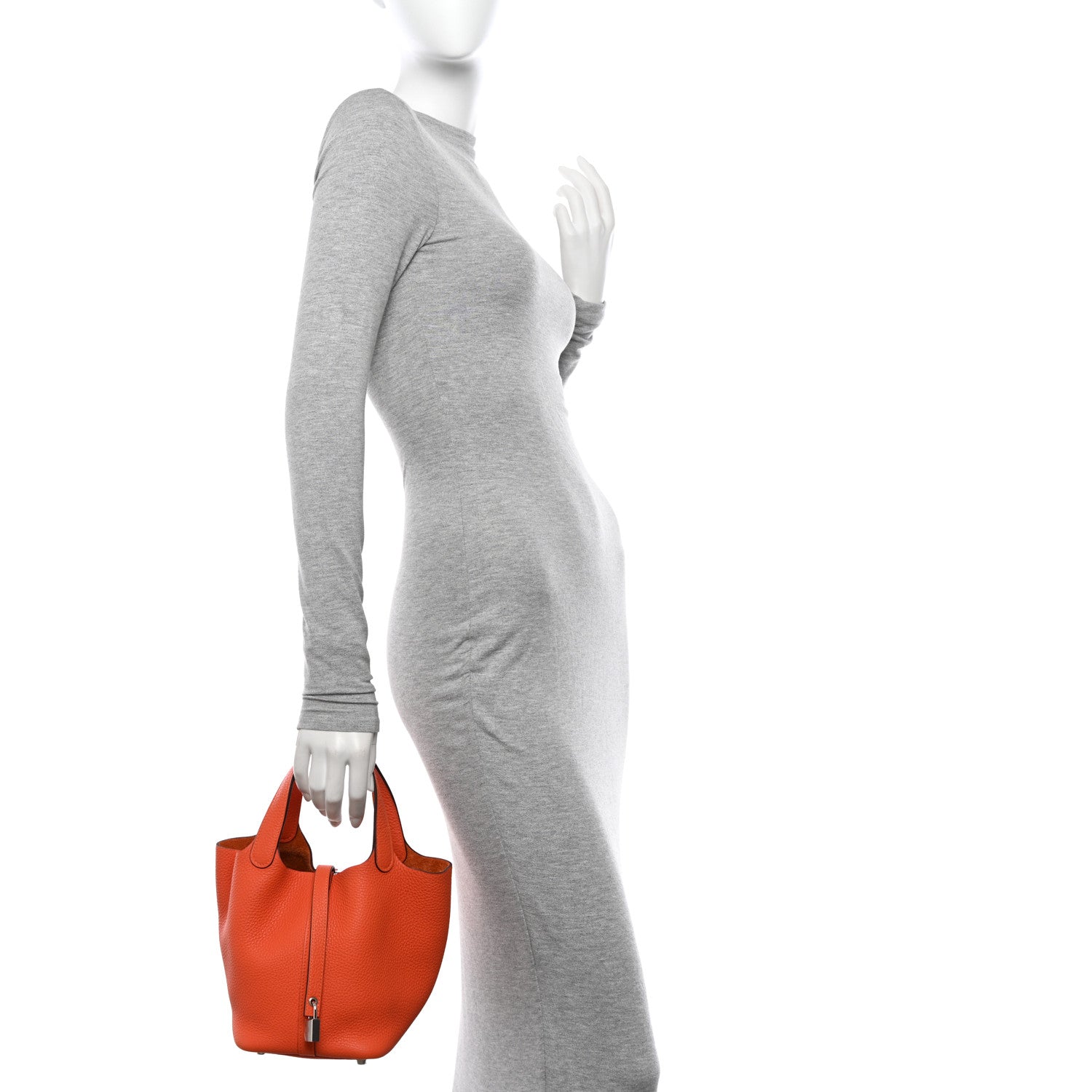 Hermes Taurillon Clemence Picotin Lock 18 PM Orange 2 of 10