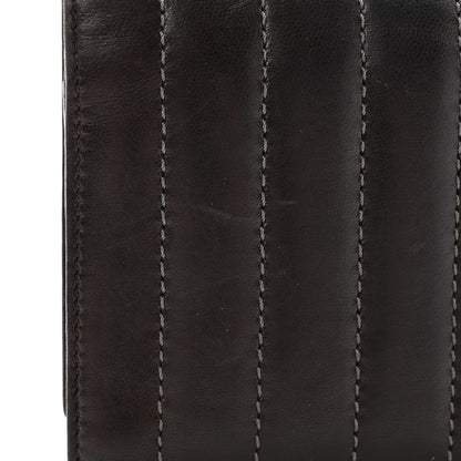 Chanel Lambskin Vertical Quilted Mademoiselle Compact Wallet Dark Brown 11 of 13