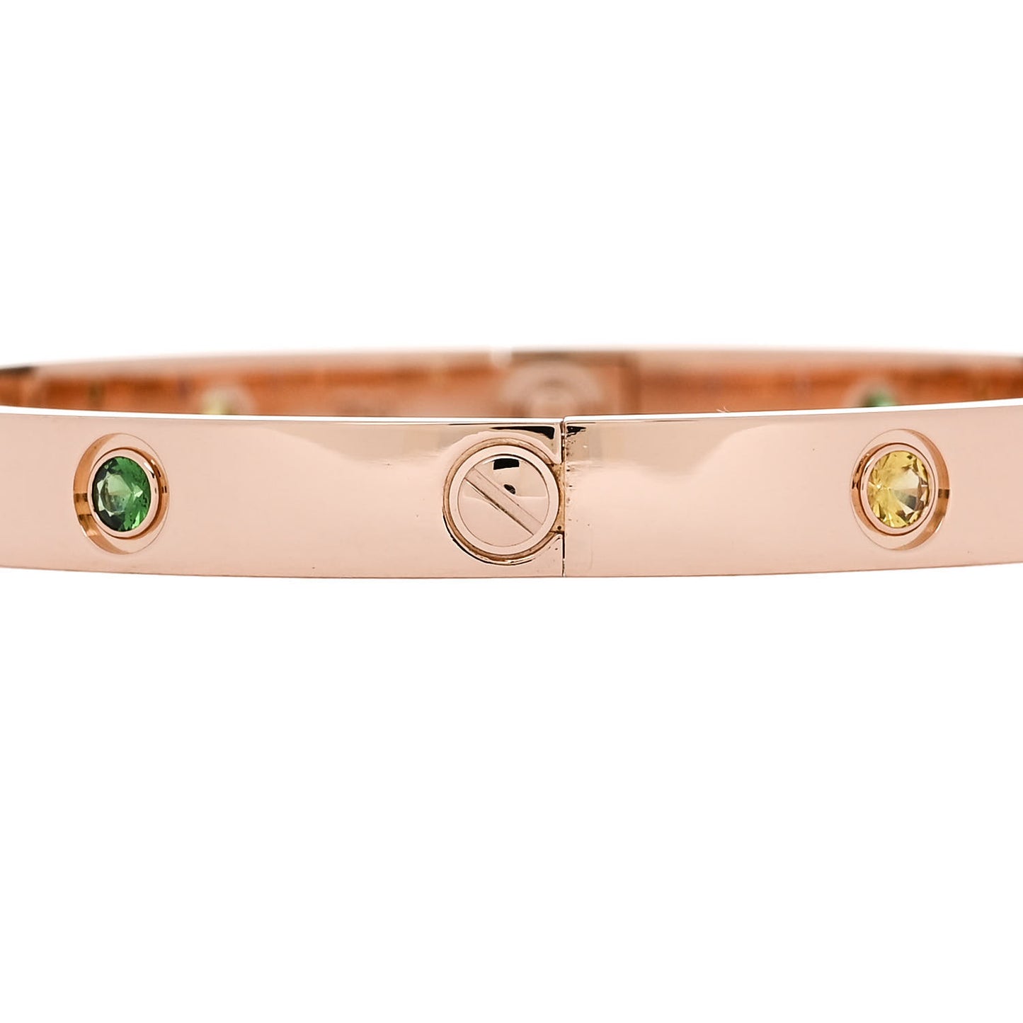 18K Pink Gold Sapphire Garnet Amethyst LOVE Bracelet 18