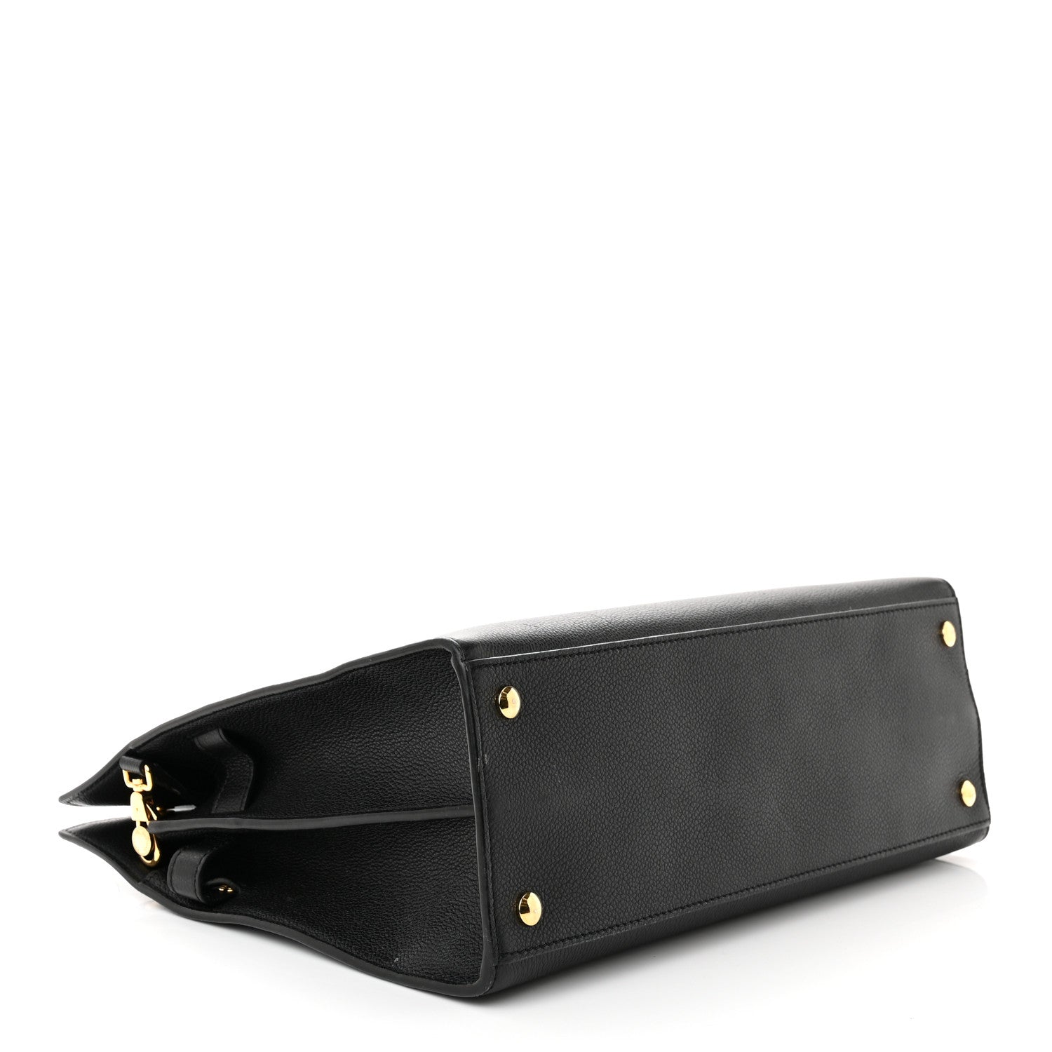 Burberry Grainy Calfskin Medium Title Bag Black 4 of 13