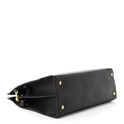 Burberry Grainy Calfskin Medium Title Bag Black 4 of 13