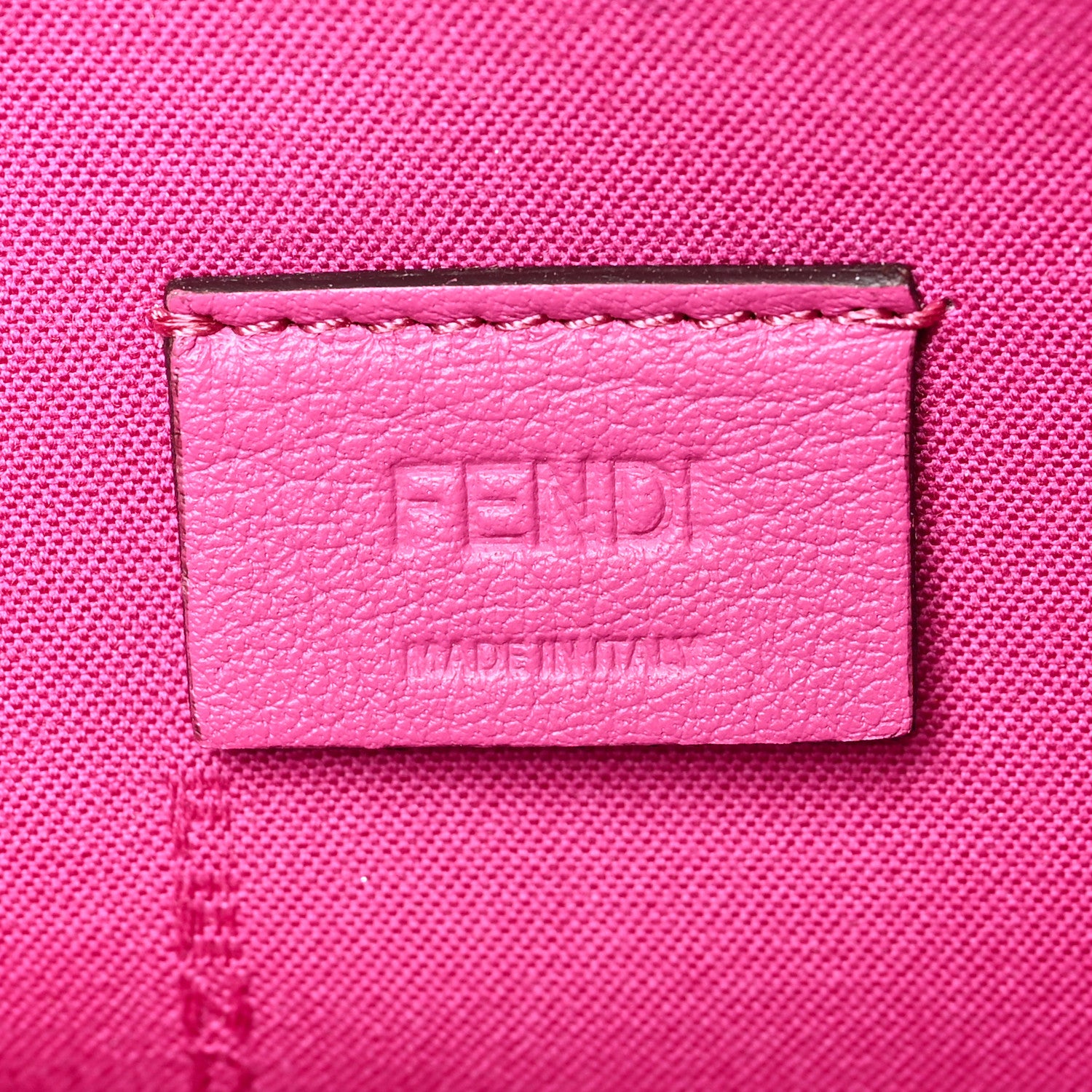 Fendi Vitello Dolce Fox Fur Monster Eyes Zip Around Pouch Magenta 6 of 8