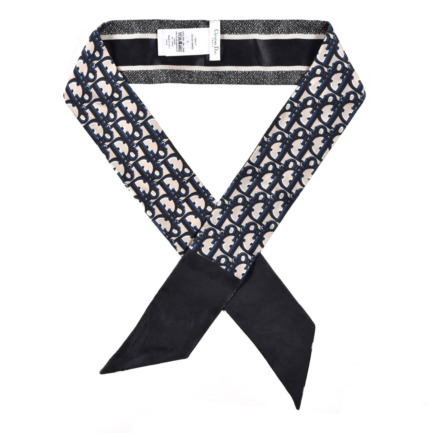 Silk Oblique Mitzah Scarf Blue