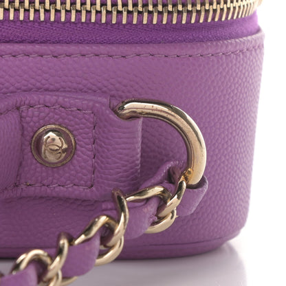 Chanel Caviar Quilted Medium CC Filigree Vanity Case Purple 11 of 12