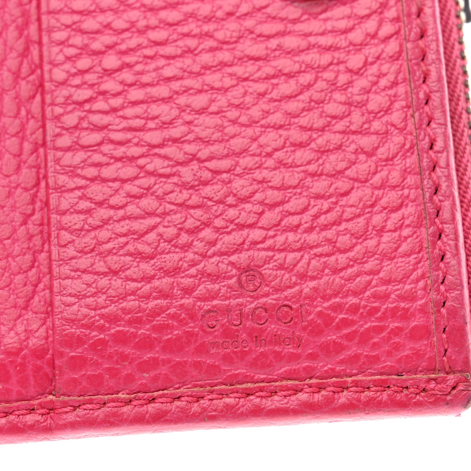 Gucci Dollar Calfskin GG Marmont Compact Wallet Box Pink 6 of 10