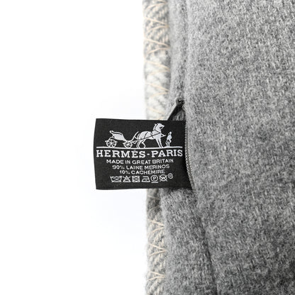 Hermes Cashmere Avalon Paper Block Pillow Gris Acier 3 of 3