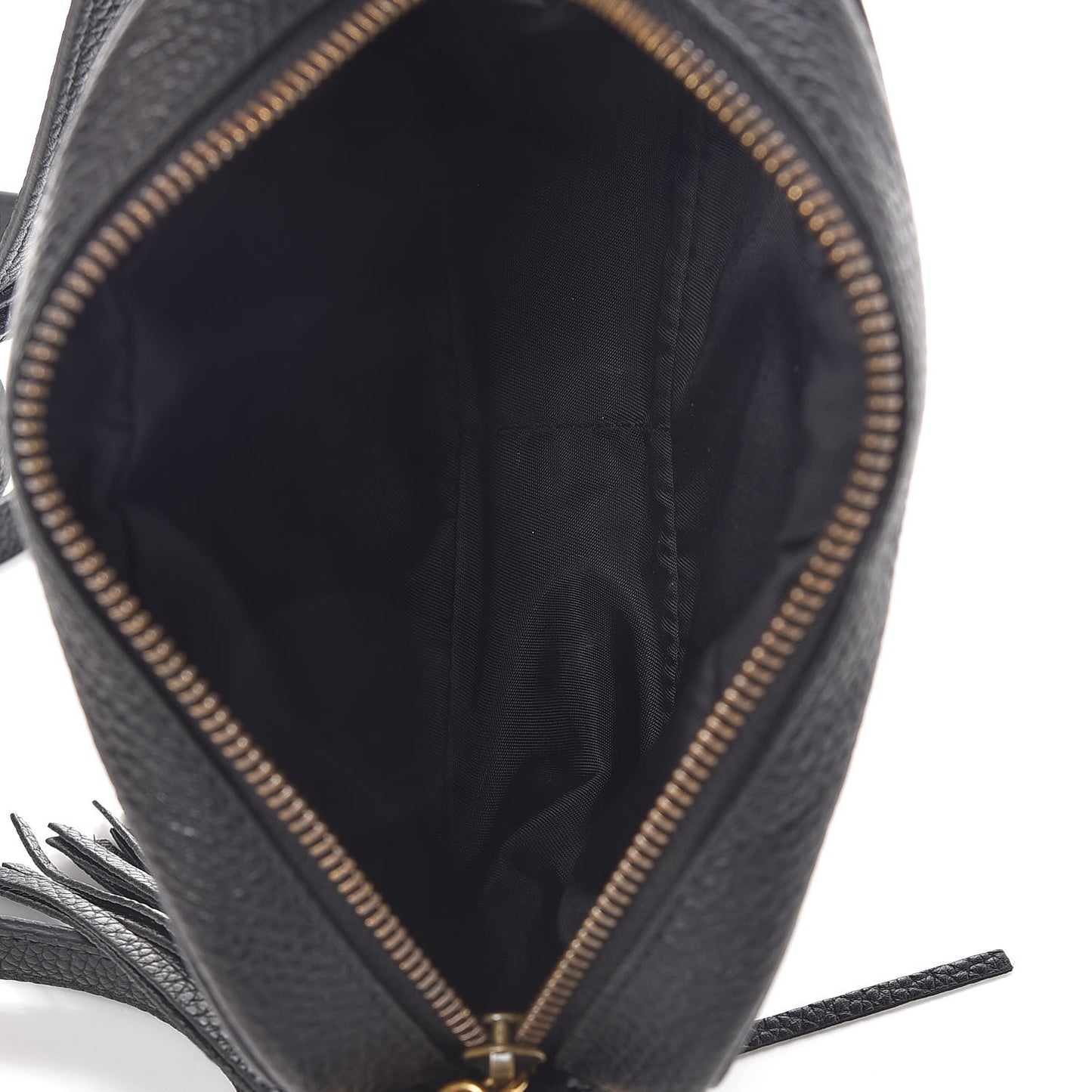 Pebbled Calfskin Mini Soho Disco Bag Black