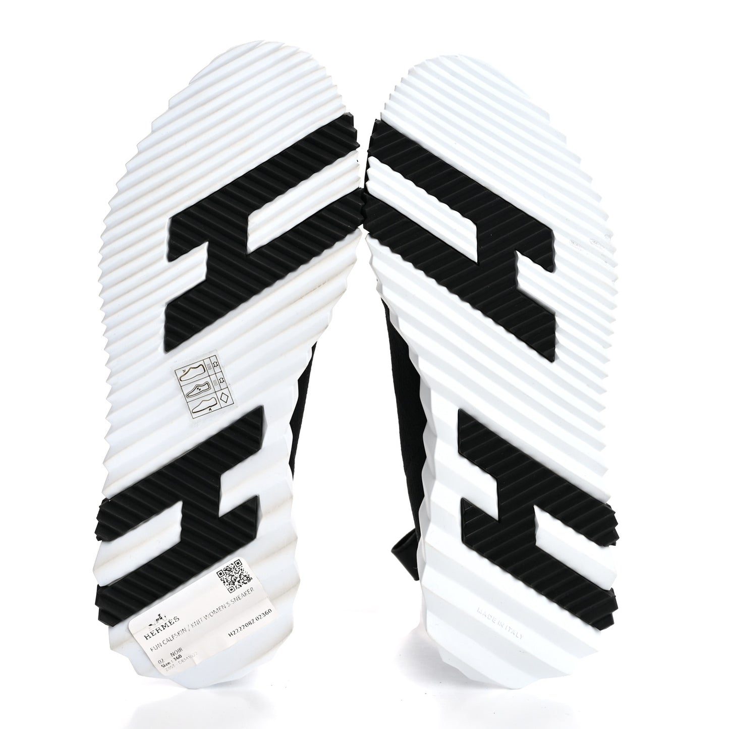 Technical Canvas Calfskin Fun Sneakers 36 Black White