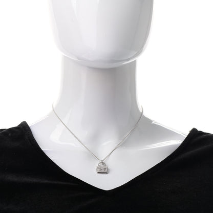 Hermes 18K White Gold Diamond Constance Amulettes Pendant Necklace 2 of 6