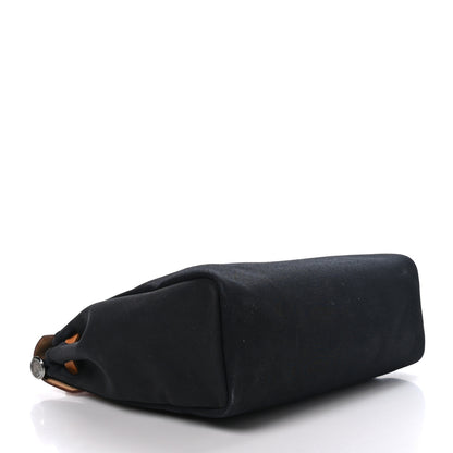 Hermes Toile Vache Calfskin Herbag 30 PM Black Natural 8 of 23