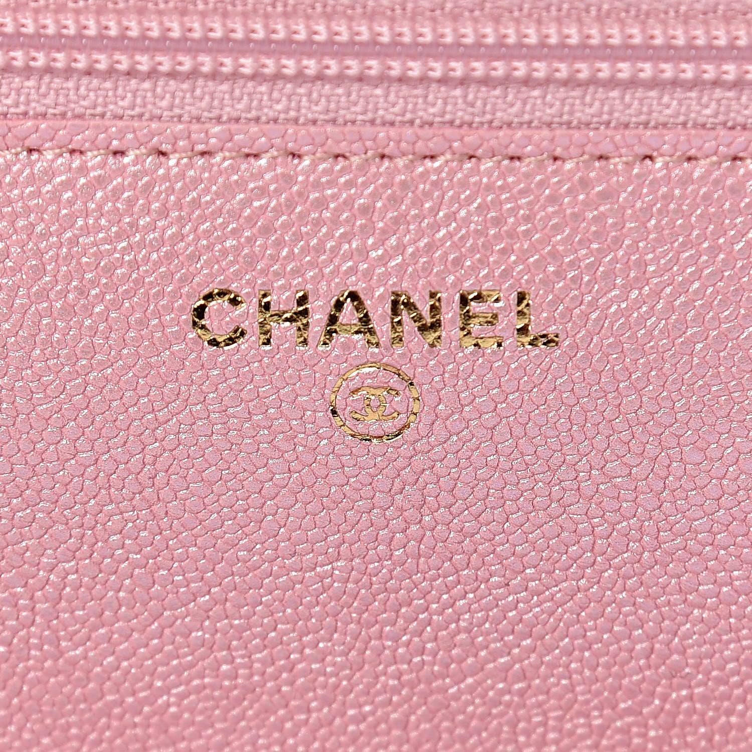 Chanel Iridescent Caviar Quilted Wallet on Chain WOC Rose Pink 6 of 12