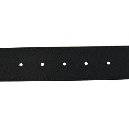 Gucci Textured Dollar Calfskin Nickel Double G 40mm Belt 85 34 Black 4 of 5