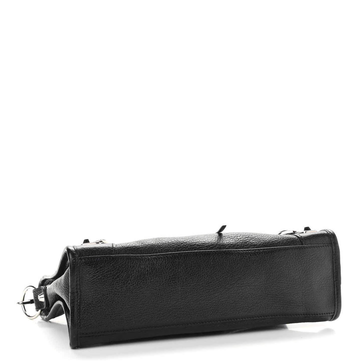 Chevre Silver Metallic Edge Hardware S City Black