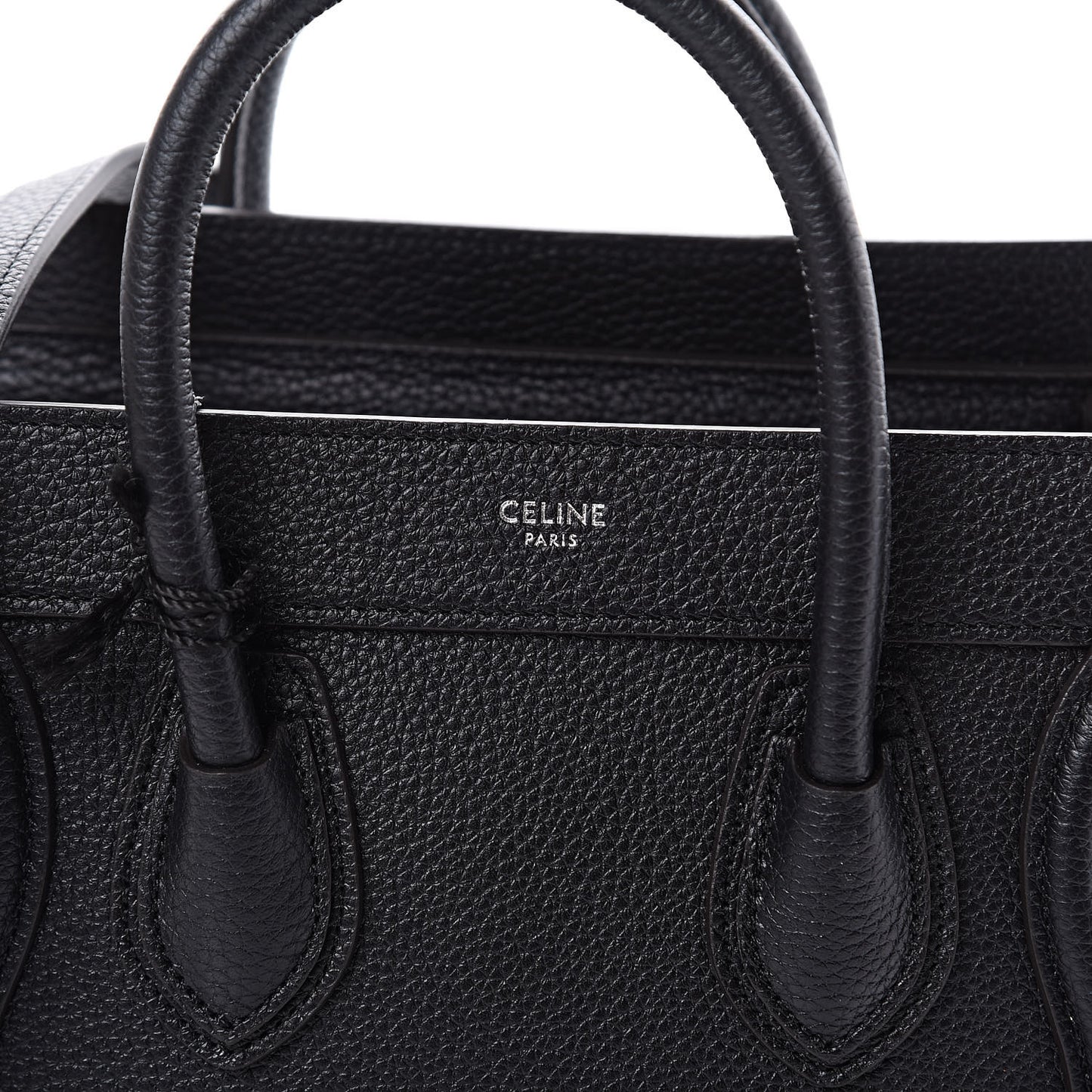 Drummed Calfskin Nano Luggage Black