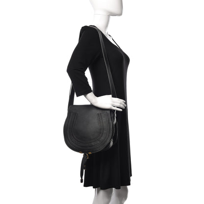 Chloe Calfskin Medium Marcie Round Crossbody Bag Black 2 of 15