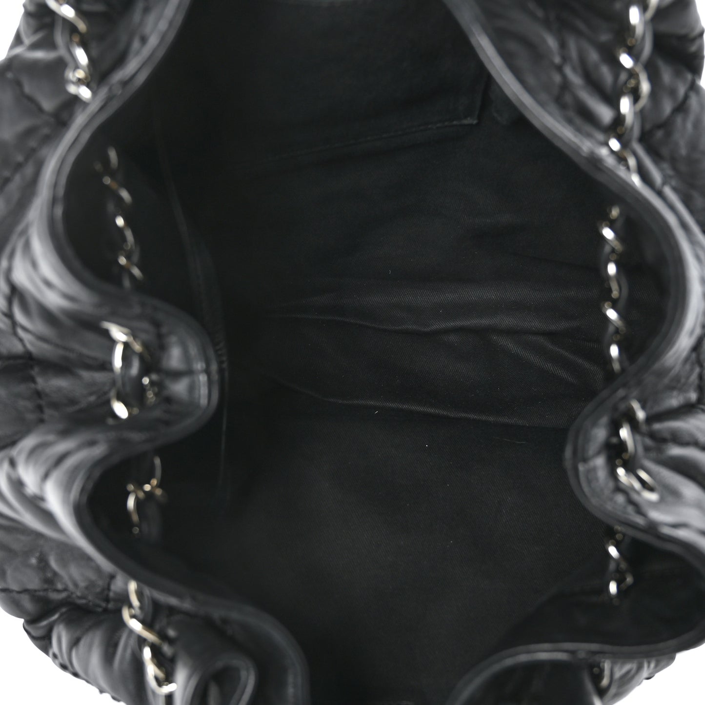 Lambskin Expandable Tote Black