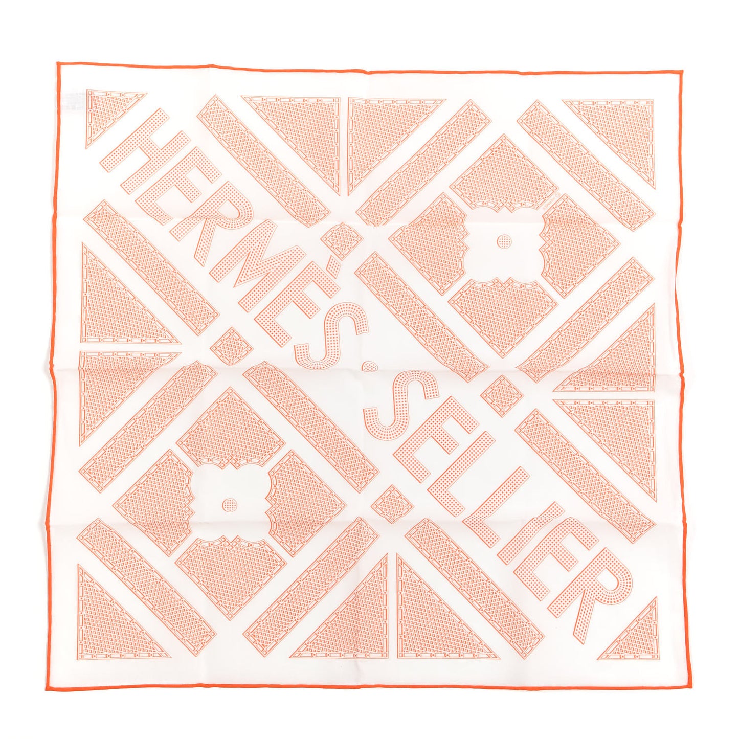 Silk Sellier Handkerchief Orange