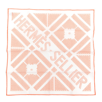 Hermes Silk Sellier Handkerchief Orange 1 of 4