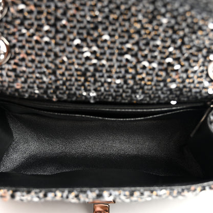 Chanel Tweed Quilted 2.55 Reissue Mini Flap Silver Black Gold 5 of 9