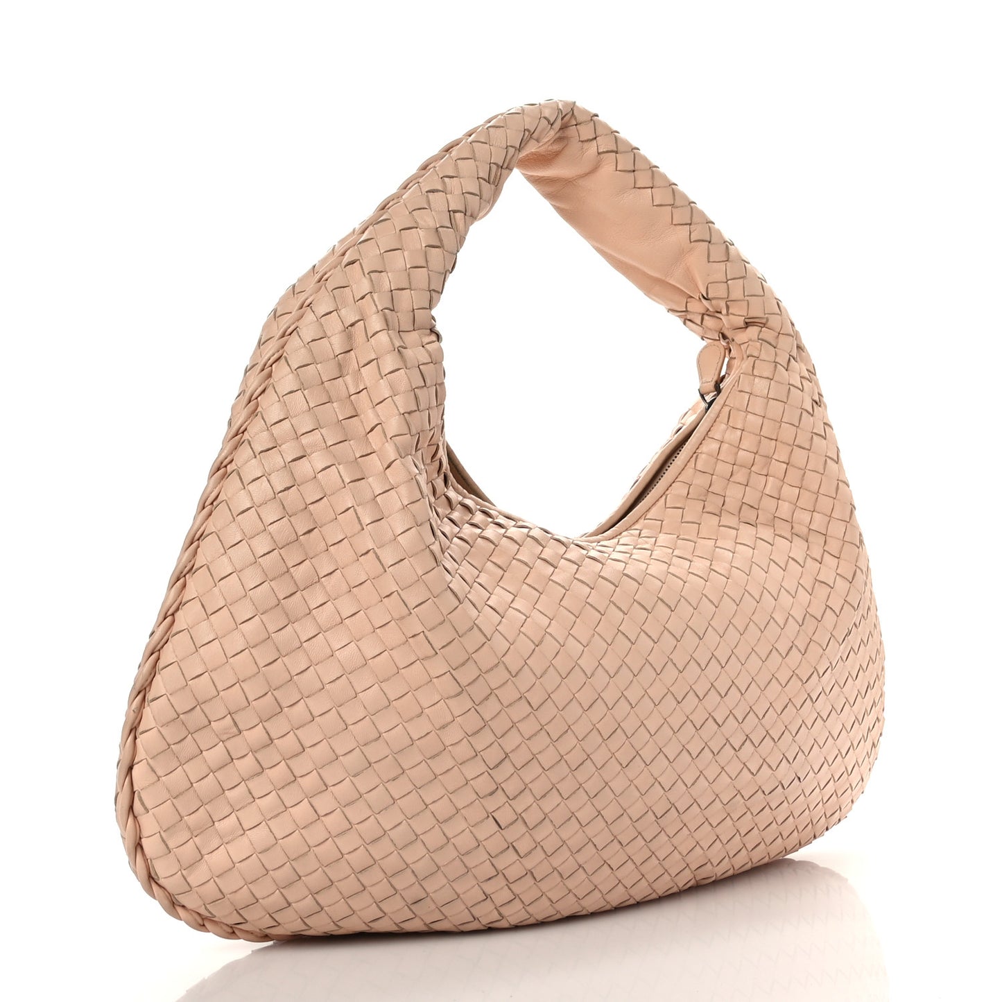 Nappa Intrecciato Large Veneta Hobo Flamingo