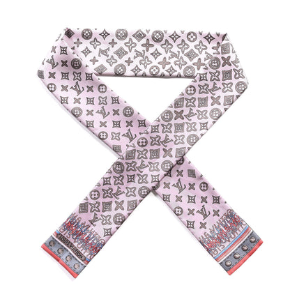 Louis Vuitton Silk Monogram Map Bandeau Lilac Mango 1 of 6