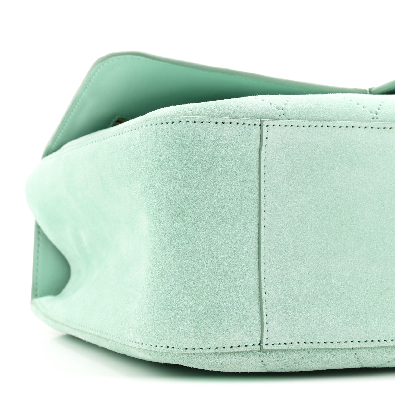 Chanel Suede Calfskin Small Souplissimo Maxi Flap Green 9 of 11