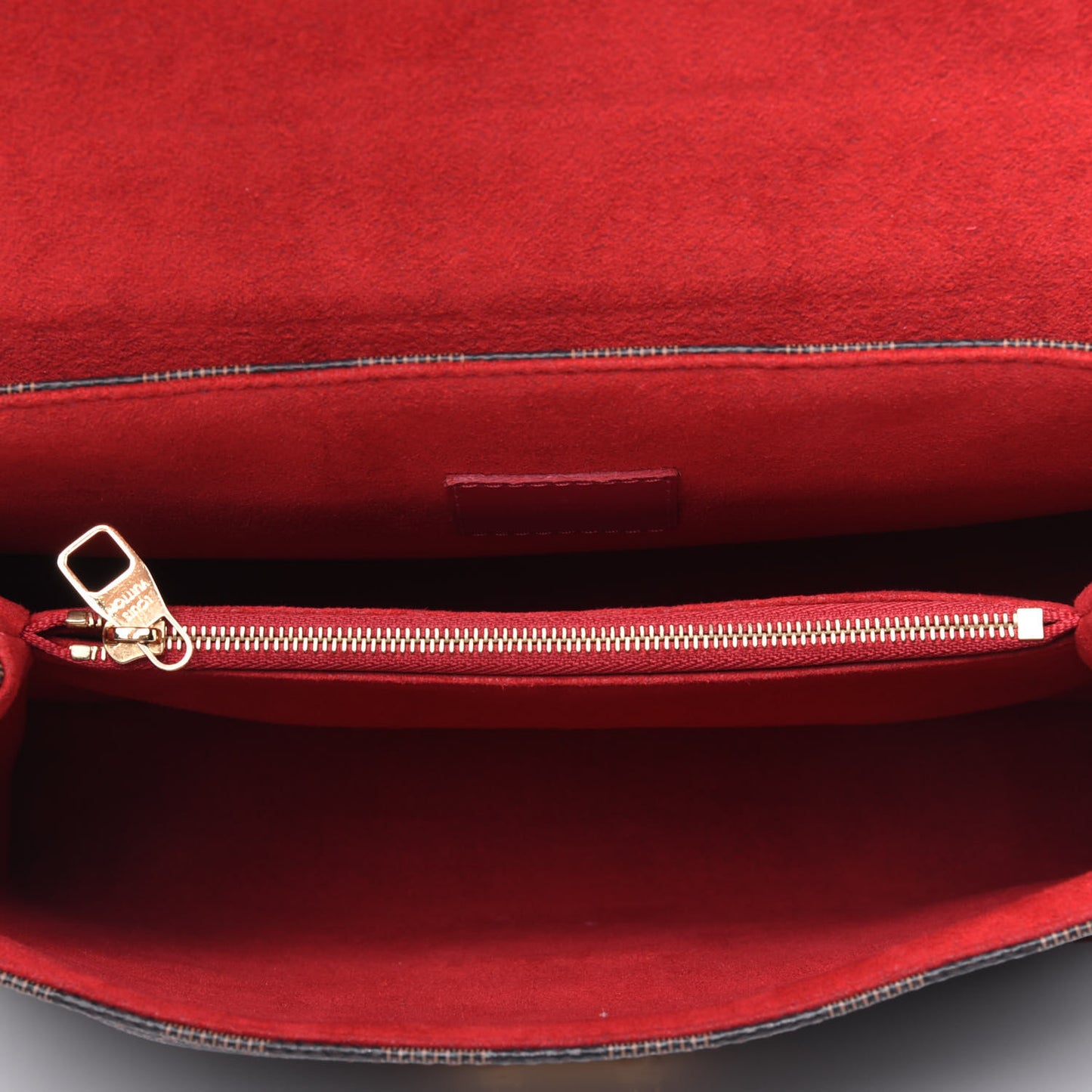 Damier Ebene Caissa Clutch Cherry