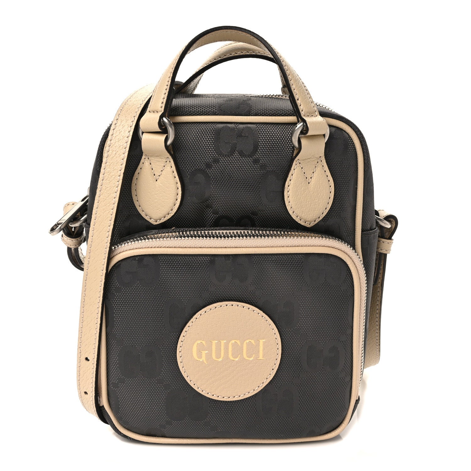 Gucci Econyl Nylon Monogram Off The Grid Shoulder Bag Graphite Grey New Plaster 1 of 9