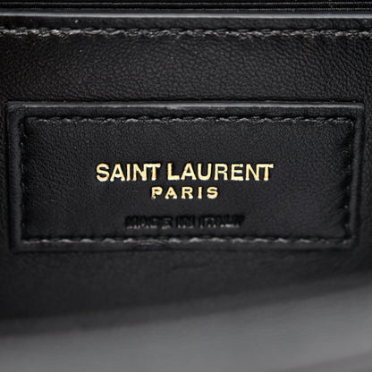 Saint Laurent Grain De Poudre Medium Classic Monogram Kate Satchel Black 6 of 10