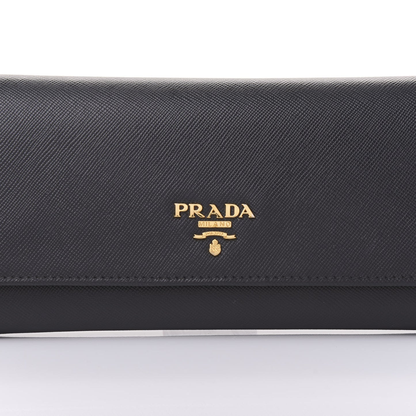 Saffiano Continental Flap Wallet Black