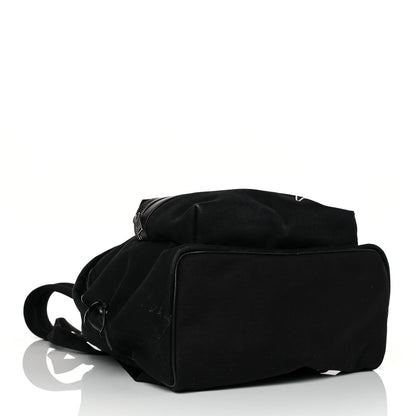 Saint Laurent Canvas Signature Embroidered City Backpack Black 4 of 12